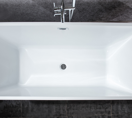 Ld901159a1c0000 59 In. Vinter Freestanding Bathtub With Chrome Drain, Acrylic - White