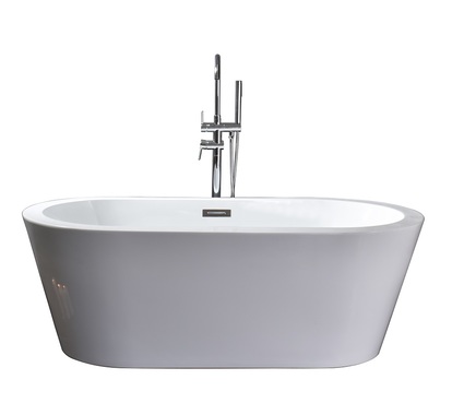 Ld900467a1c0000 67 In. Lure Freestanding Bathtub With Chrome Drain, White
