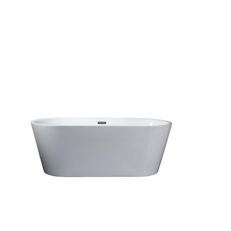 Ld900367a1c0000 67 In. Melina Freestanding Bathtub With Chrome Drain, White