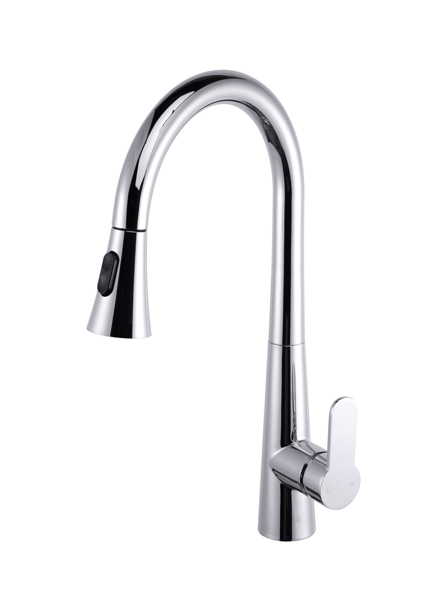 Picture of Lexora LKFS7011CH Furio Brass Kitchen Faucet with Pull Out Sprayer, Chrome
