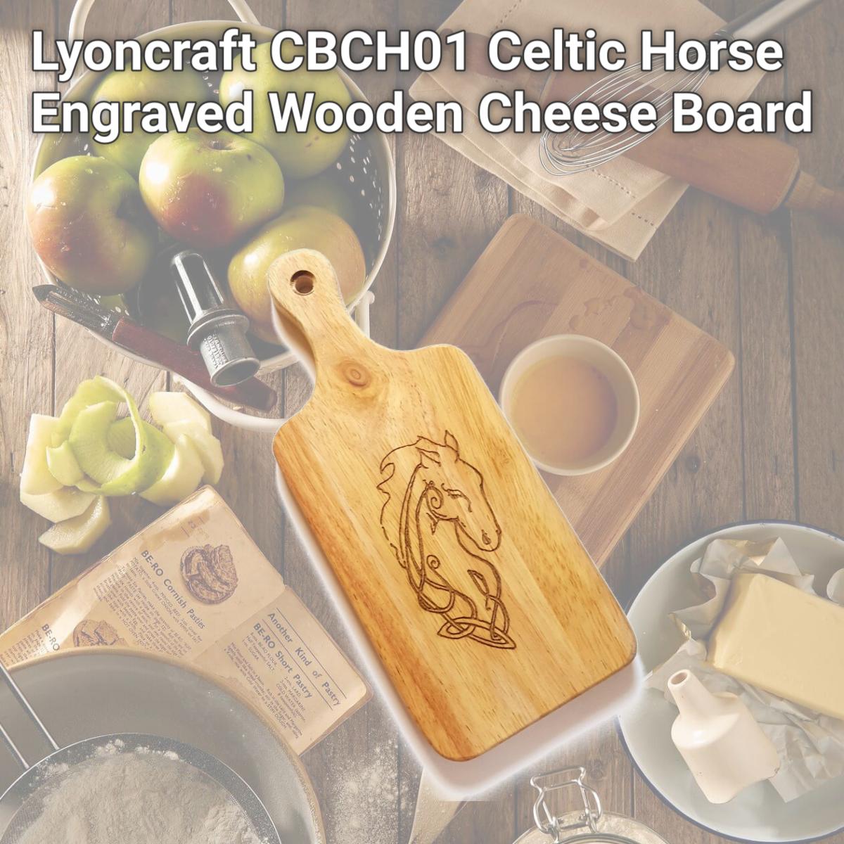 Picture of Lyoncraft CBCH01 Celtic Horse Engraved Wooden Cheese Board