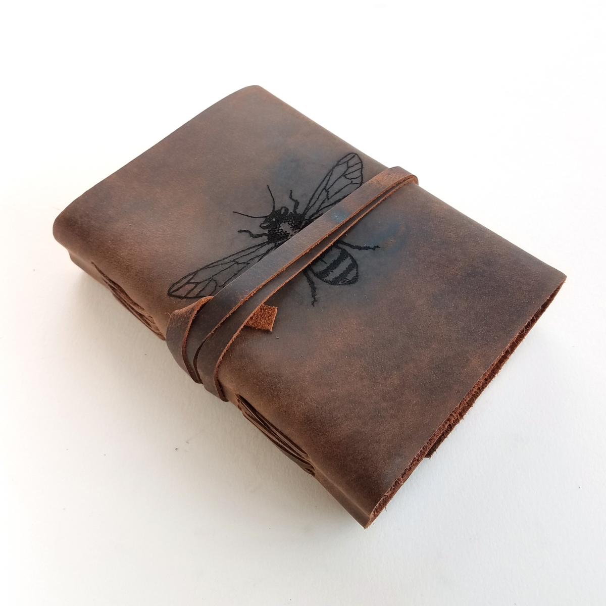 LJBE01 Honey Bee Unlined Leather Journal Book