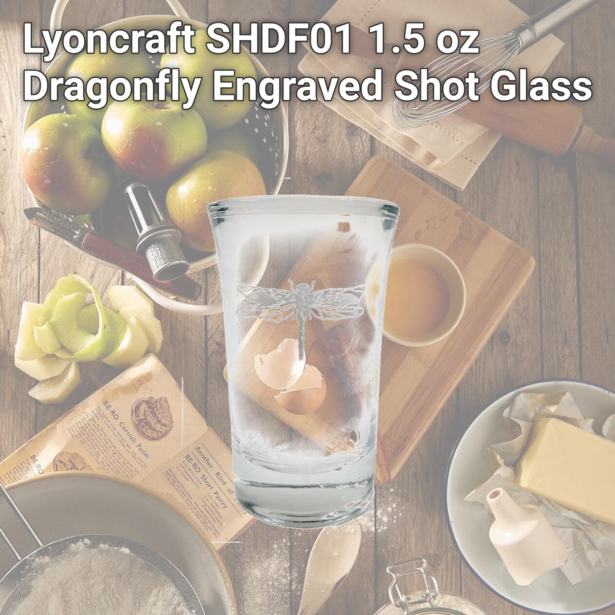 Picture of Lyoncraft SHDF01 1.5 oz Dragonfly Engraved Shot Glass