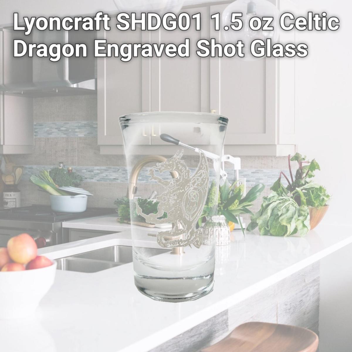 Picture of Lyoncraft SHDG01 1.5 oz Celtic Dragon Engraved Shot Glass