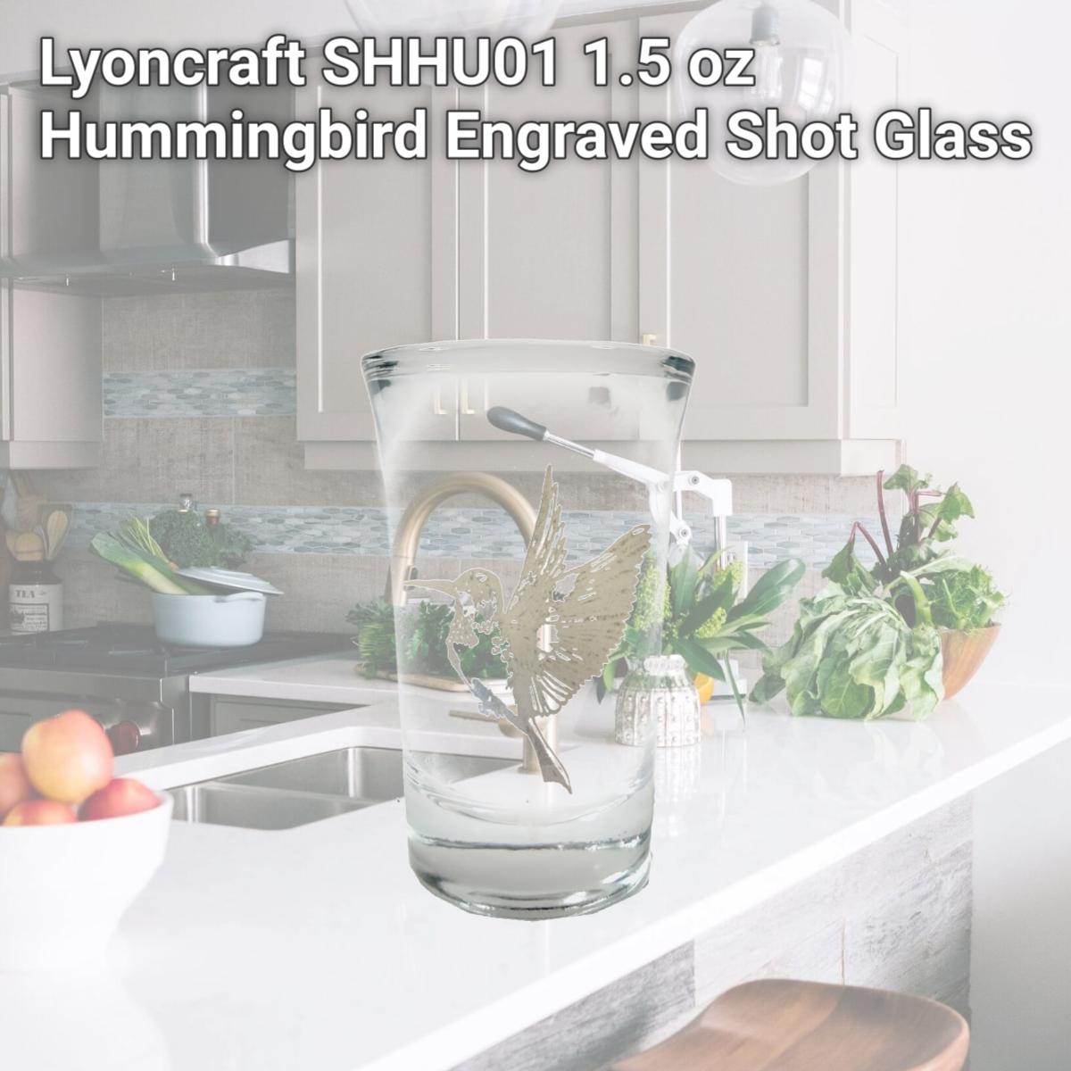 Picture of Lyoncraft SHHU01 1.5 oz Hummingbird Engraved Shot Glass