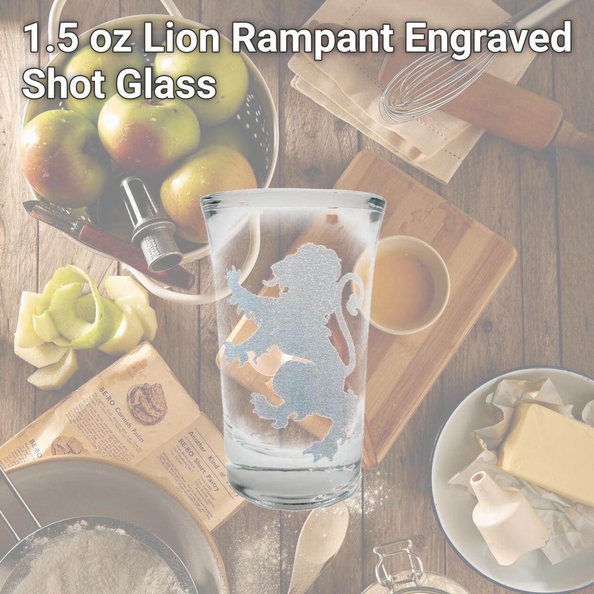 Picture of Lyoncraft SHLR01 1.5 oz Lion Rampant Engraved Shot Glass