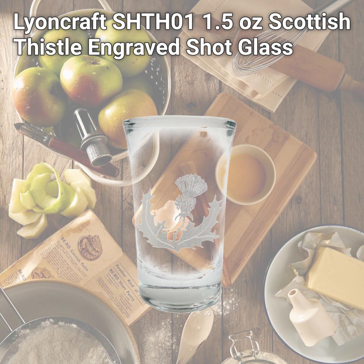 Picture of Lyoncraft SHTH01 1.5 oz Scottish Thistle Engraved Shot Glass