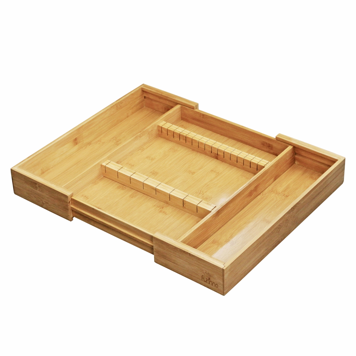 Dapur Bamboo Expandable Drawer Organizer With Cutlery Storage