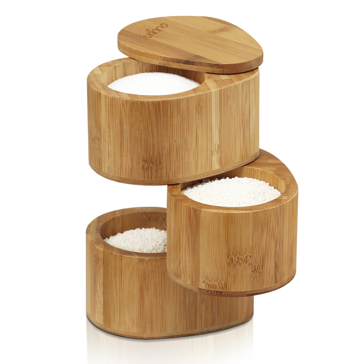 Fk8942 Dapur Bamboo 3 Tier Spice Can