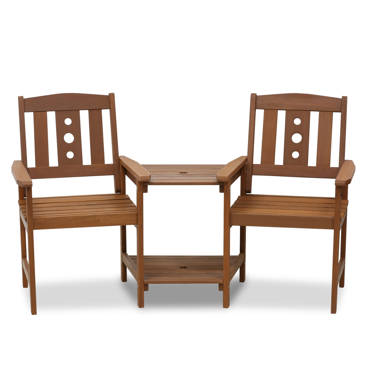 Tioman Outdoor Hardwood Jack & Jill Chair Set