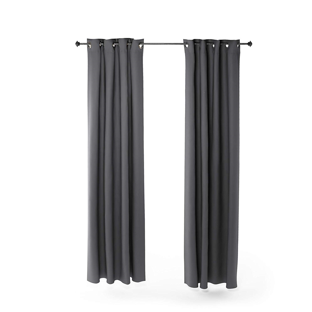 2-fc66005dgy Collins Blackout Curtain, 52 X 95 In. - 2 Panels - Dark Grey