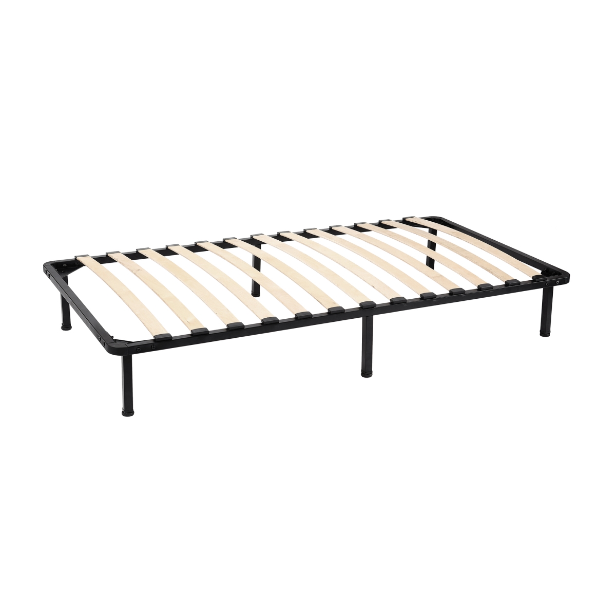 Fb3002t Angeland Cannet Metal Platform Bed Frame With Wooden Slats - Twin Size
