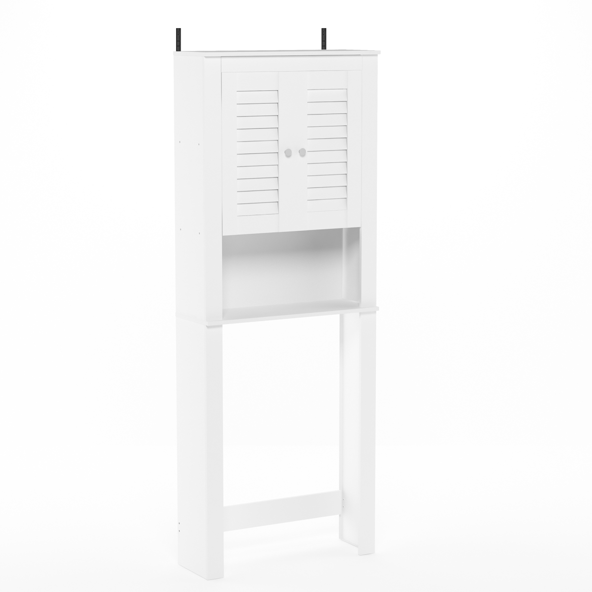 Fr18515wh Indo Louver Door Bath Cabinet - White - 62.99 X 23.62 X 8.27 In.