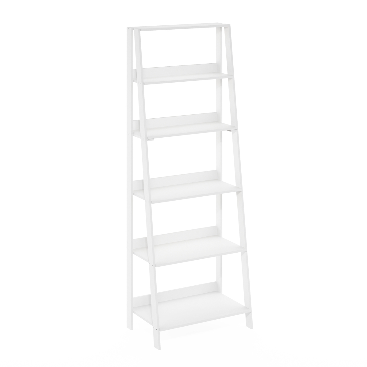 23220WH Ladder 6-Tier Bookcase Display Shelf, White