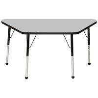 N3060tsa-sb 30 X 60 In. Trapezoid Table With Standard Height Ball Glide, Gray Nebula & Sour Apple
