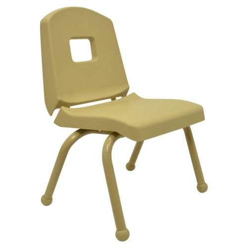 12chrb-ta-1 12 In. Creative Colors Split Bucket Chair With Matching Ball Glide, Tan