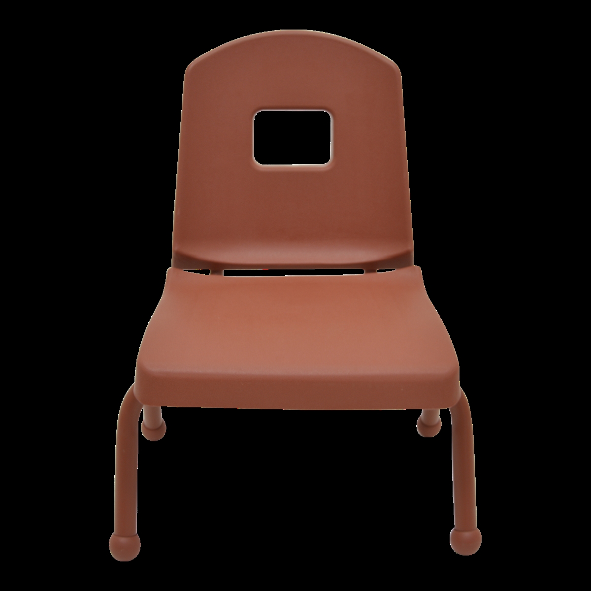 10chrb-rt-5pk 10 In. Creative Color Split Bucket Chair With Matching Ball Glide In Rust - Pack Of 5