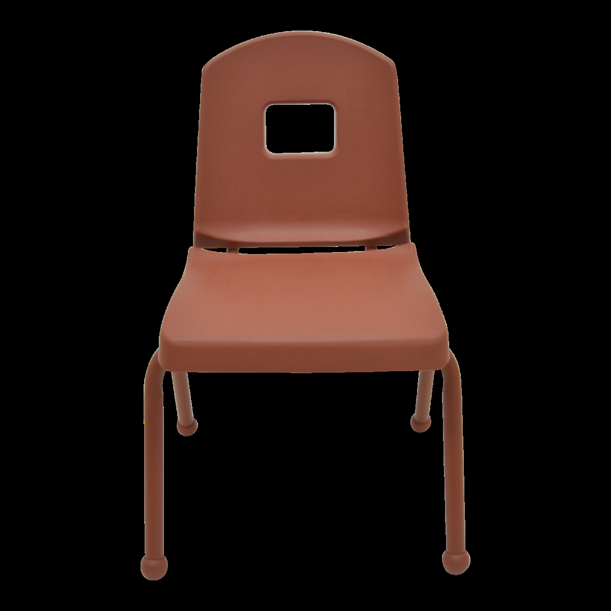 14chrb-rt-6pk 14 In. Creative Color Split Bucket Chair With Matching Ball Glide In Rust - Pack Of 6