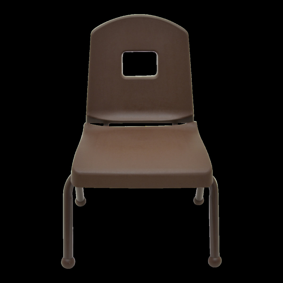 12chrb-bn-6pk 12 In. Creative Color Split Bucket Chair With Matching Ball Glide In Brown - Pack Of 6