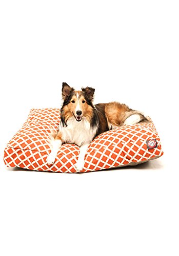 Majesticpet 788995500018 29 X 36 In. Bamboo Rectangle Pet Bed, Burnt Orange