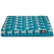 78899551284 Stretch Orthopedic Memory Foam Rectangle Dog Pet Bed, Turquoise - Small