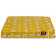 78899551285 Stretch Orthopedic Memory Foam Rectangle Dog Pet Bed, Yellow - Small