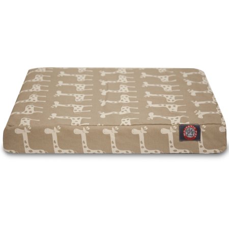 78899551683 Stretch Orthopedic Memory Foam Rectangle Dog Pet Bed, Maple - Large