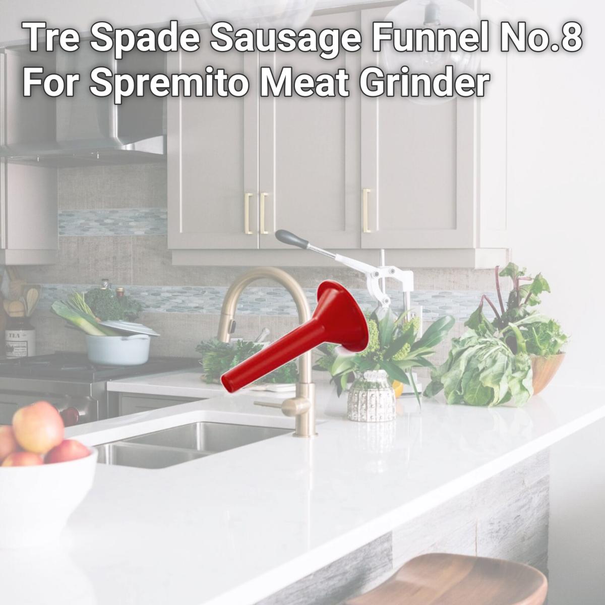 Picture of Gary Valenti V258S Tre Spade Sausage Funnel No.8 For Spremito Meat Grinder