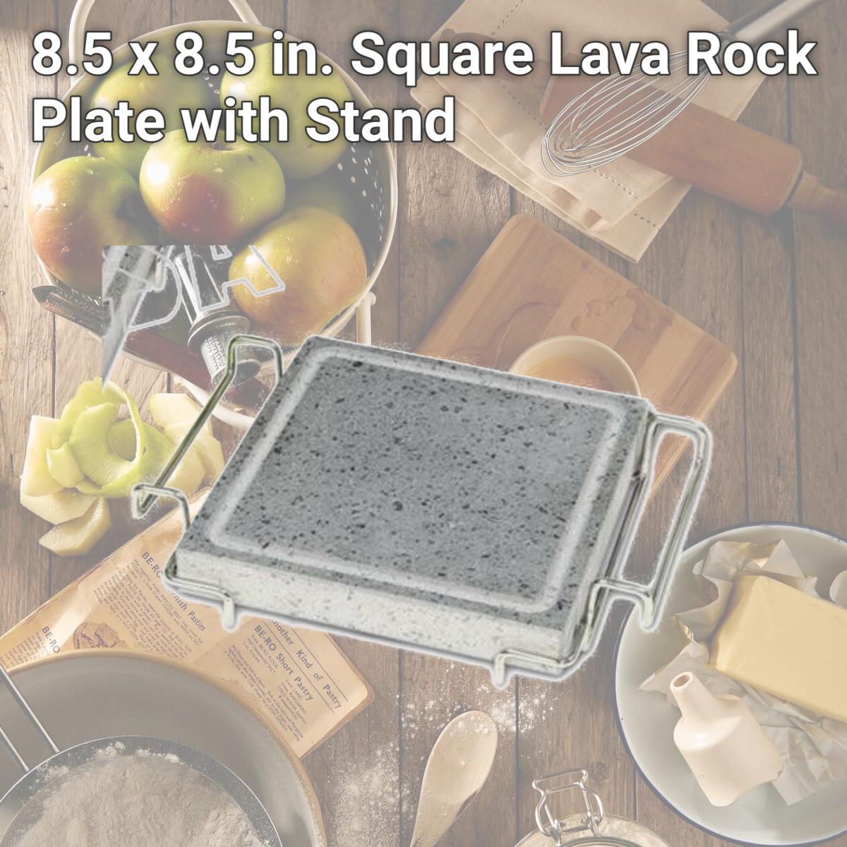 Picture of 8.5 x 8.5 in. Square Lava Rock Plate with Stand