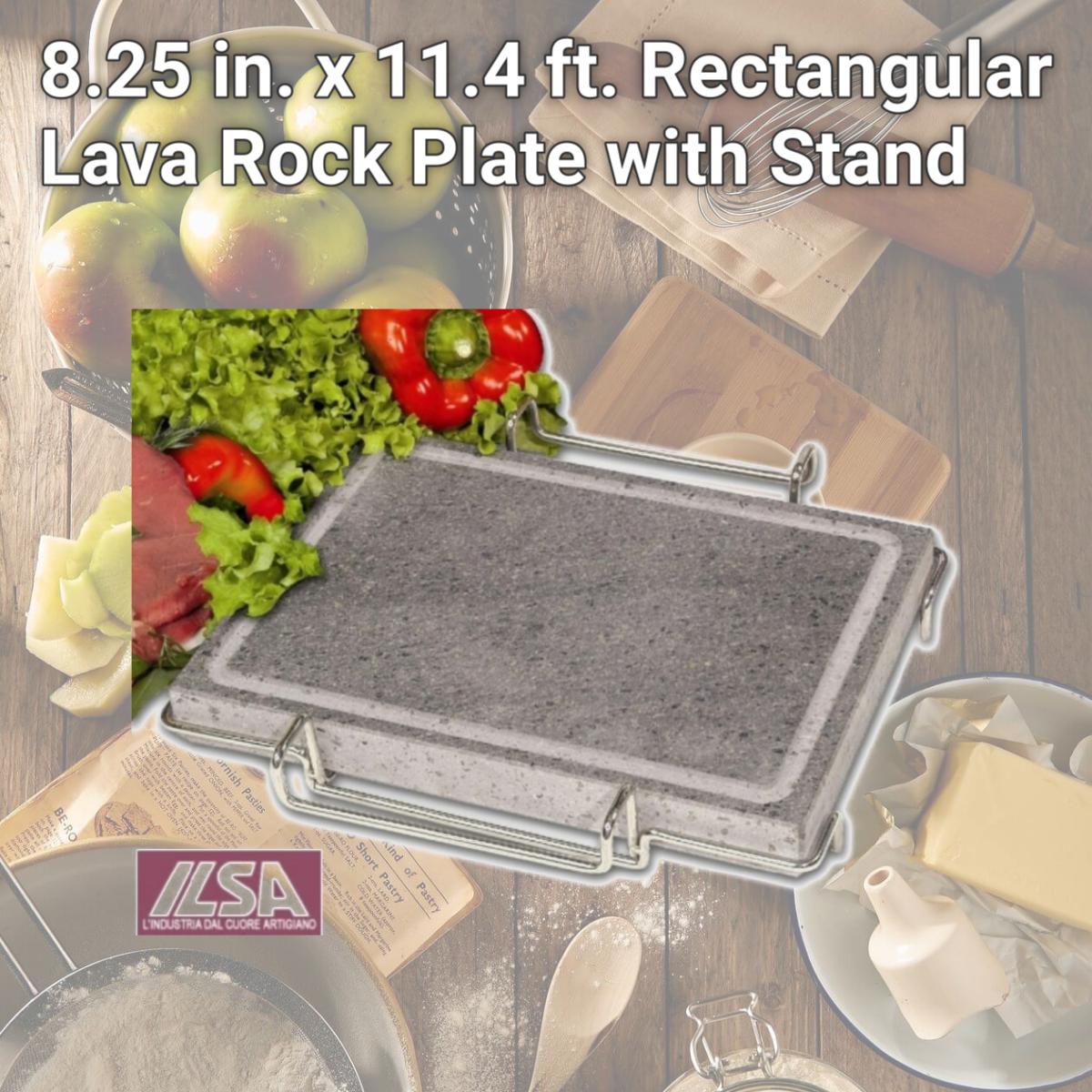 Picture of 8.25 in. x 11.4 ft. Rectangular Lava Rock Plate with Stand