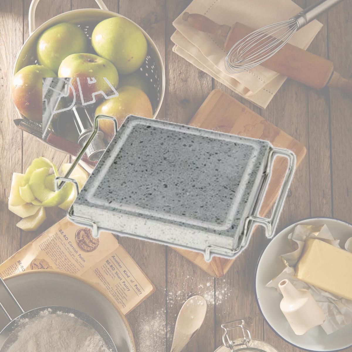 Picture of 8.5 x 8.5 in. Square Lava Rock Plate with Stand- 9 Piece