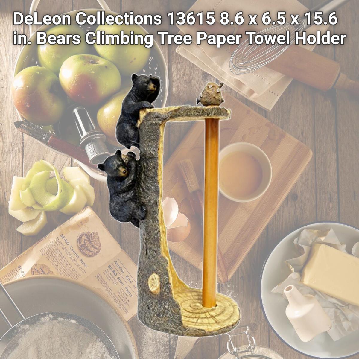 Picture of DeLeon Collections 13615 8.6 x 6.5 x 15.6 in. Bears Climbing Tree Paper Towel Holder