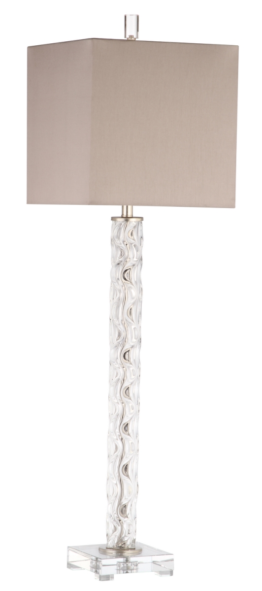 130045 Bryce Table Lamp - Silver Leaf, Clear