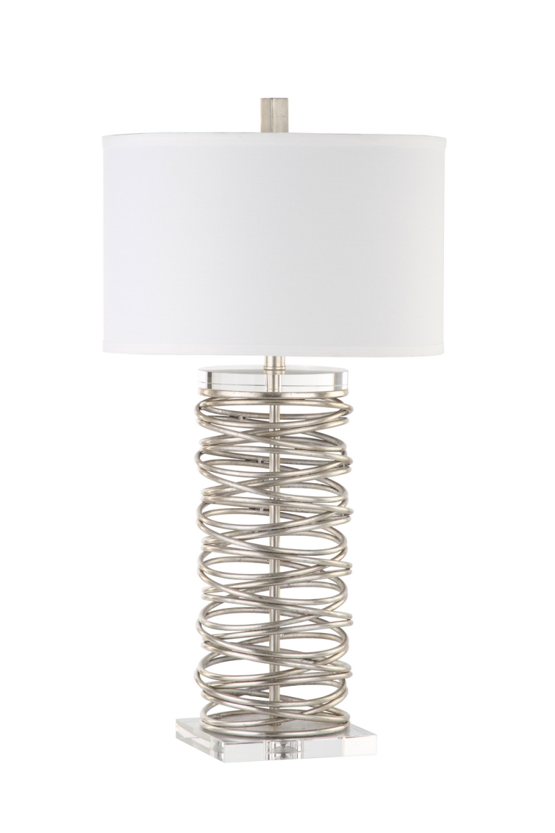 130055 Spiral Table Lamp - Silver Leaf