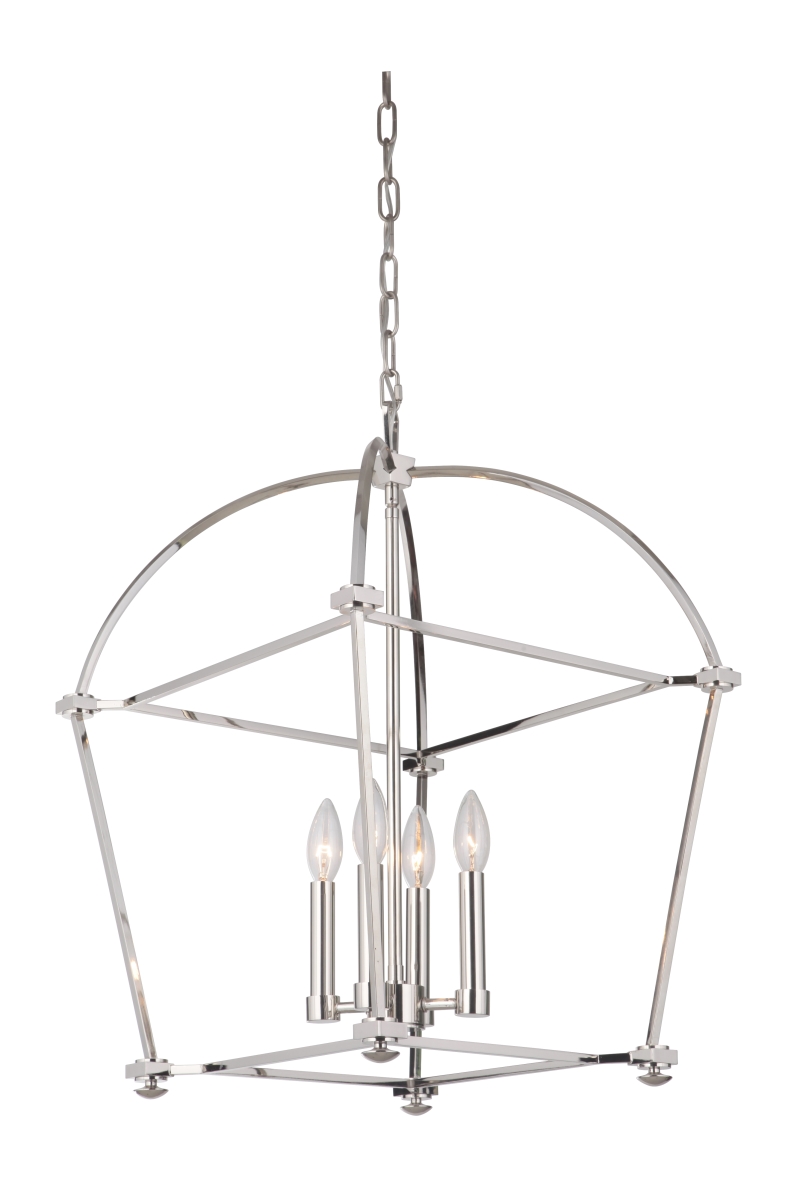 210417 Fairview 4 Light Pendant - Polished Nickel