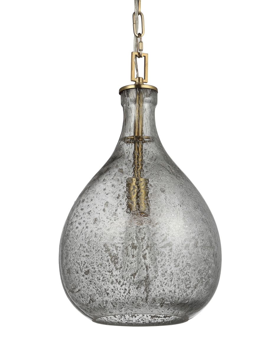 830049 Zephyr Glass Pendant - Antique Brass
