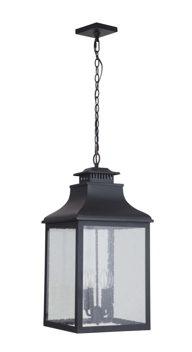 313212 Drake Ii Four Light Outdoor Hanging Lantern - Black