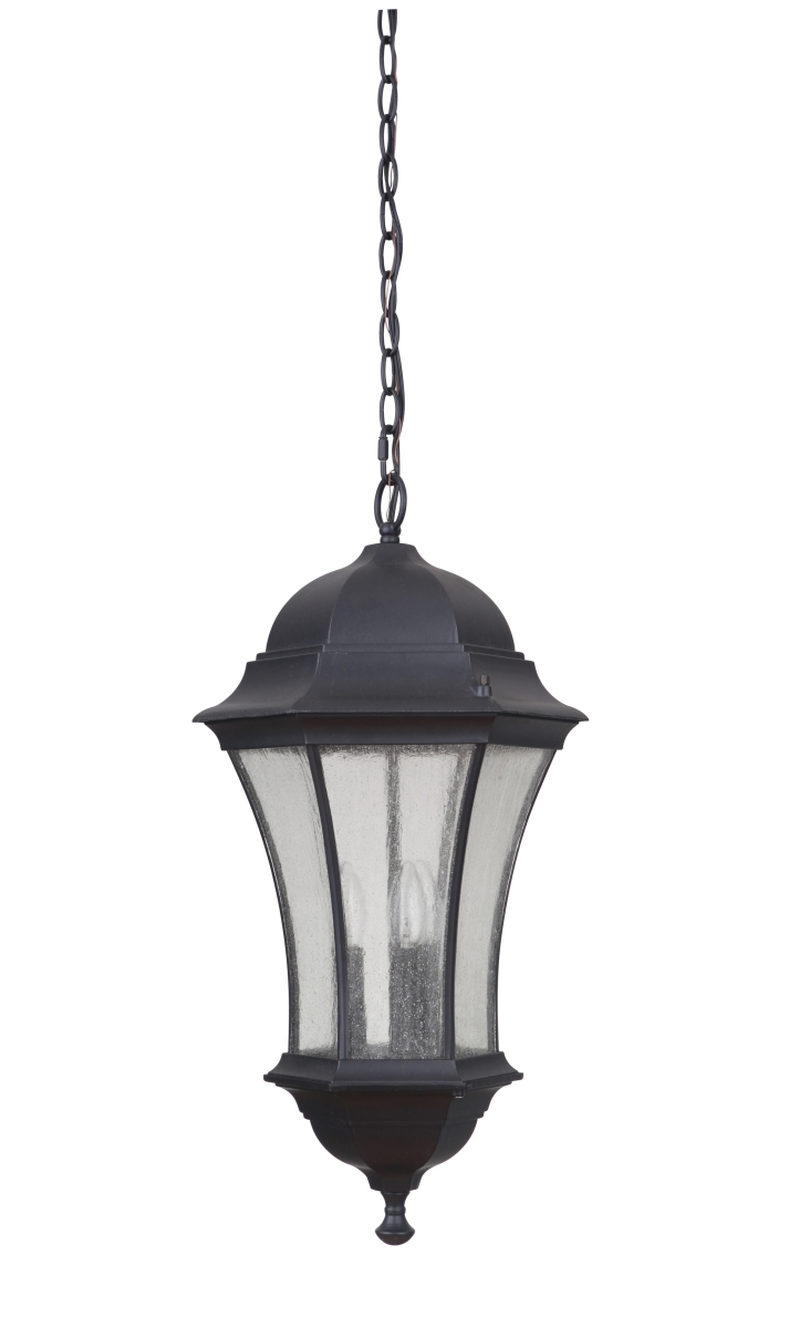 513212 Crandall 3 Light Outdoor Hanging Lantern - Black