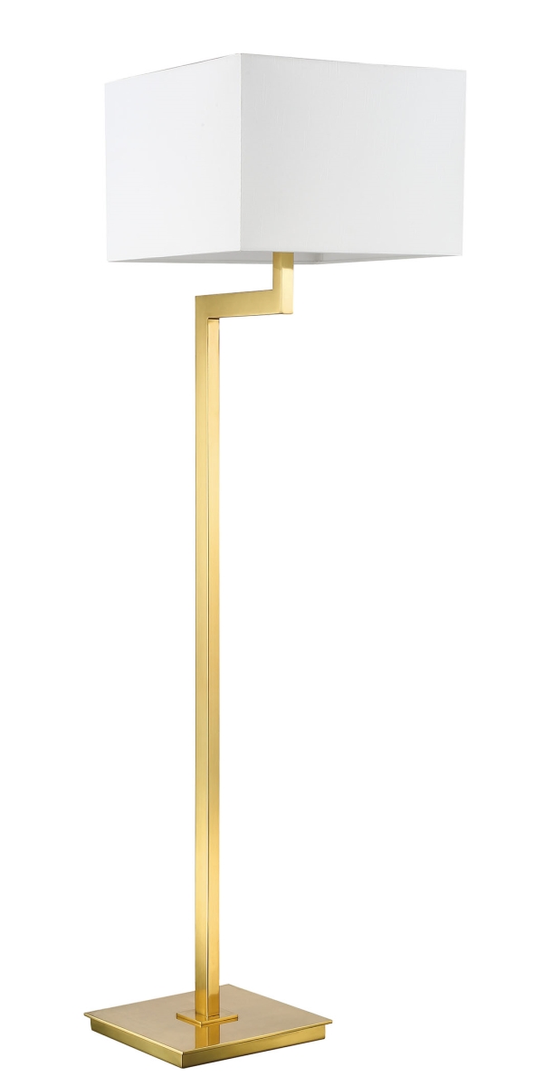 620003 Ely Floor Lamp - Brass With Fabric Shade