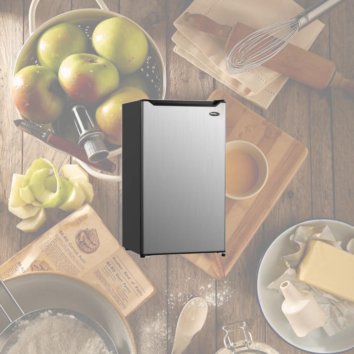 Picture of Danby DCR044B1SLM 4.4 cu. ft. Compact Refrigerator with Stainless Door, Black