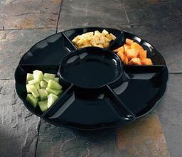 54254 16 In. 7 Compartment Tray - Black