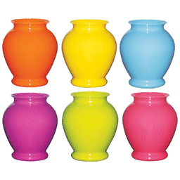 60312 5 In. Plastic Vase - Popsicle Assorted