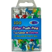 60720 Push Pins Assorted - 100 Count