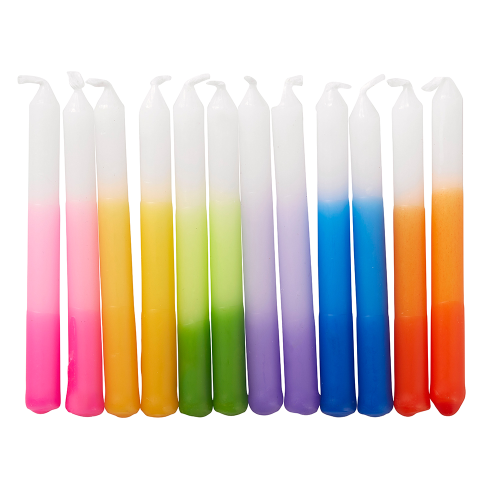 Wilton 2811-6307 12 Count Rainbow Ombre Birthday Candle