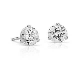 Nmd-ear-01-rd-14k-wg-h-i-1-1.0-cttw 1.0 Cttw 14k White Gold Martini Diamond Studs With Posts & Butterfly Backs