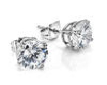 Nmd-ear-03-rd-14k-wg-h-i-1-1-2-cttw 0.5 Cttw 14k White Gold 4 Prong Diamond Studs With Posts & Butterfly Backs