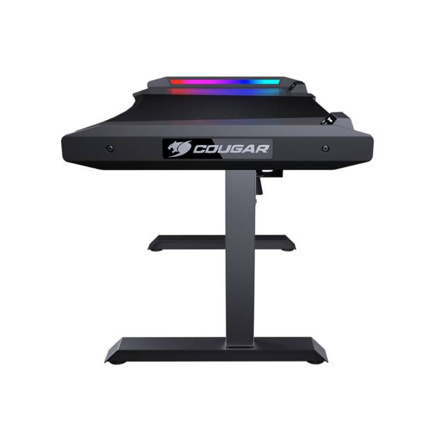 Ny7d0001-00 Mars Rgb Ergonomic Height Adjustable Gaming Desk With Control Stands