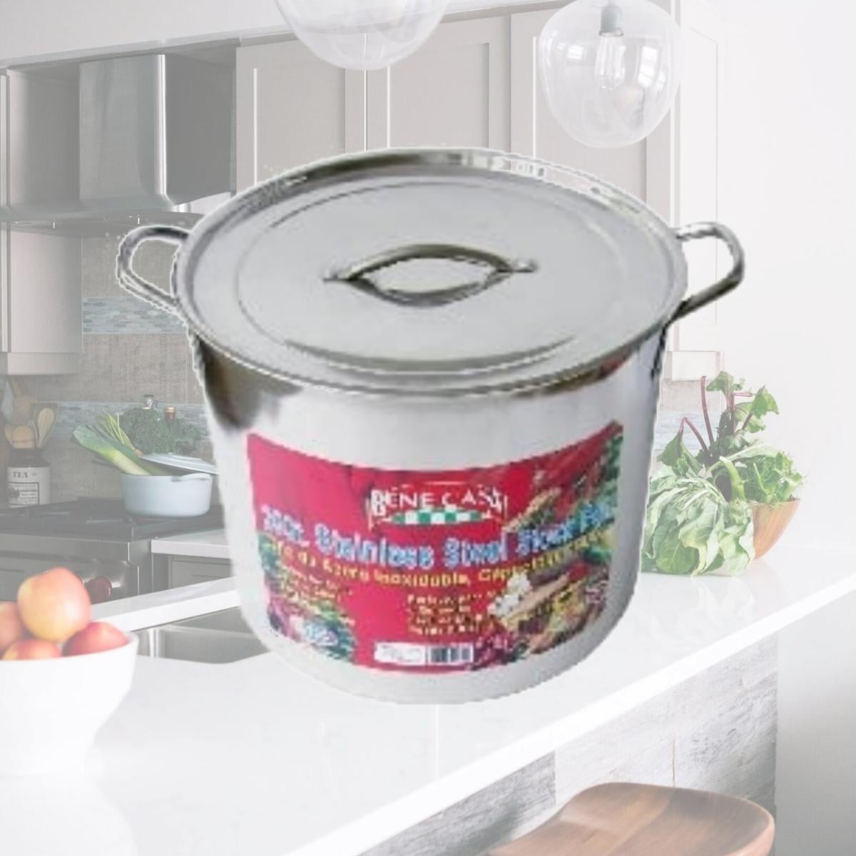 Picture of MBR Industries BC-17670 Stainless Steel Stock Pot  20-Quart