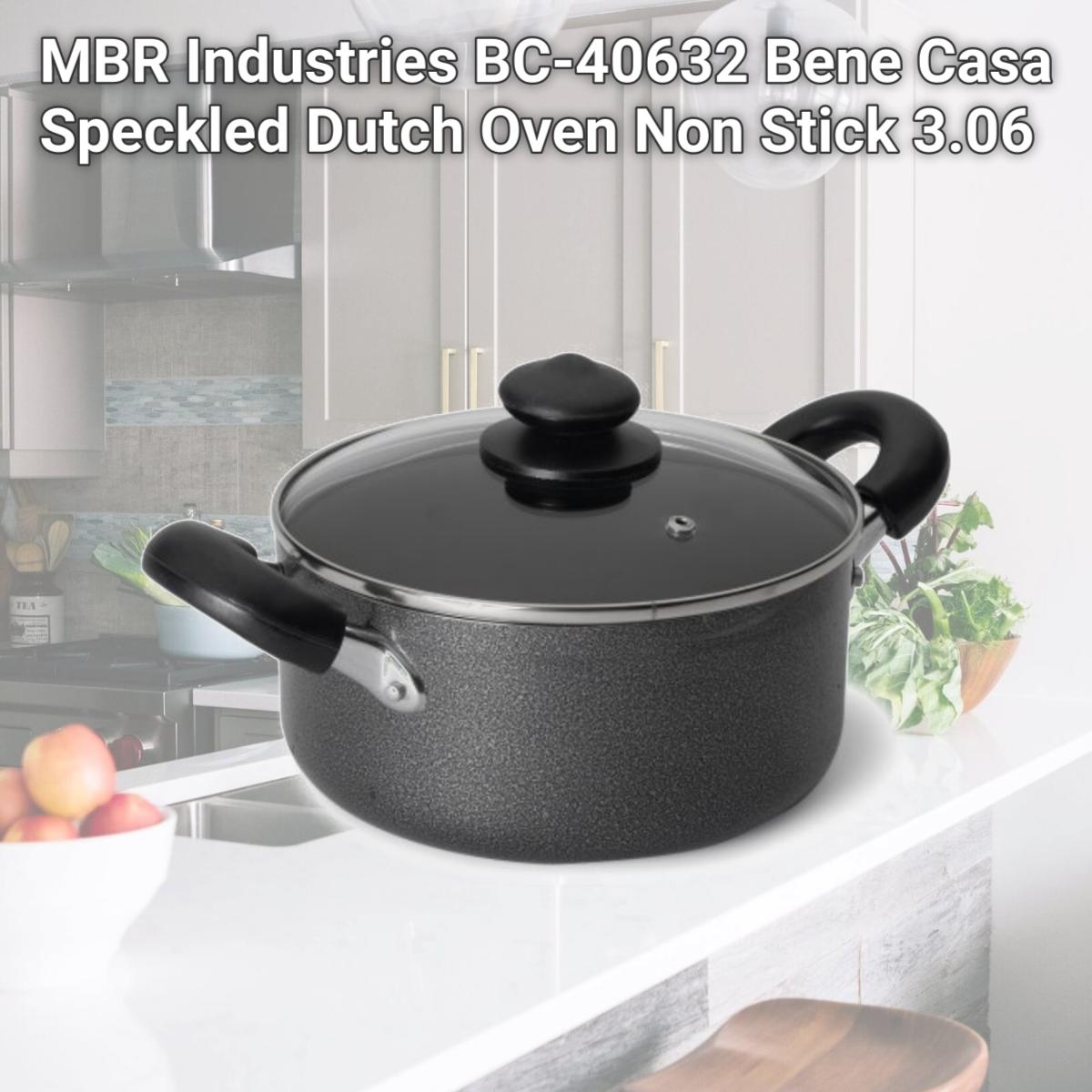 Picture of MBR Industries BC-40632 Bene Casa Speckled Dutch Oven Non Stick 3.06