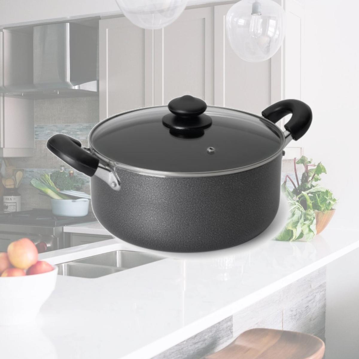 Picture of MBR Industries BC-40634 Bene Casa Speckled Dutch Oven Non-Stick 5.2 Qt